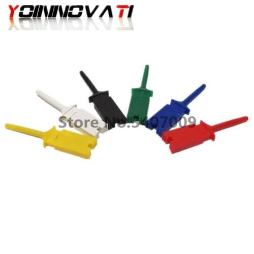 50pcs Test Hooks Clips for Logic Analyzers Logic Test Clip 5 Colors: Red Black Yellow Green Blue