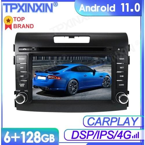 6+128GB Android11 For Honda CRV 2012-2016 Car Multimedia Player GPS Navi Audio Stereo Screen DVD Head Unit Tape Recorder