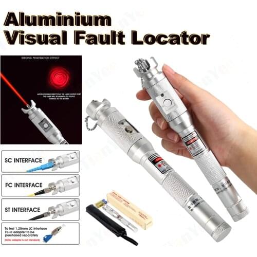 Aluminium Visual Fault Locator 8000+ Hours Red Laser Fiber Optic Visual Fault Locator Cable Tester