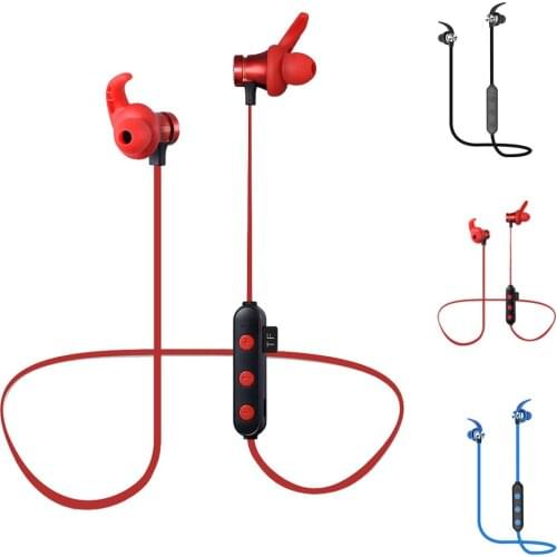 Bluetooth 4.2 Earphone Sport Headphone Magnetic Wireless In-ear Headset Soft Ear Caps TF Card Support Earbuds