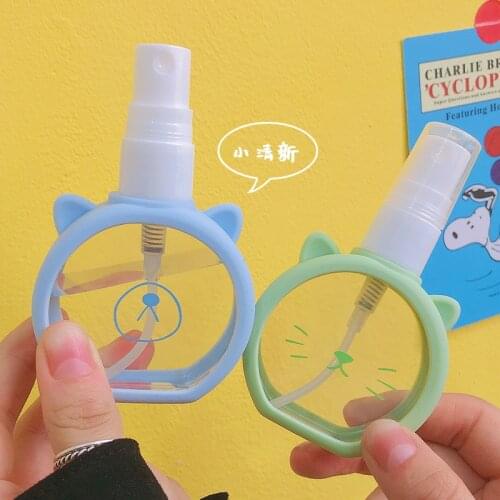 50ML spray bottle disinfection alcohol dispensing spray bottle cute silicone perfume spray empty bottle travel easy to carry