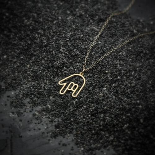 1 Hollow rock hand gesture necklace love sign cheering gesture I love you sign language sister hand pendant necklace jewelry