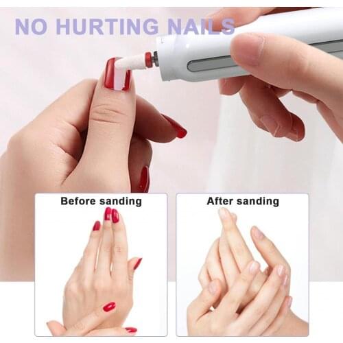 Electric Cordless Nail Drill with Bit Rechargeable Nail File Polish Machine Pedicure Shape Tool Manicure Cuticle Drill Nail Art