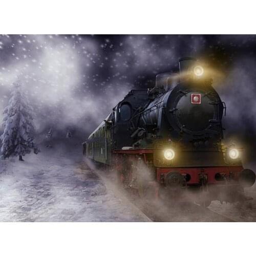 Polar Express Train Winter Snow photography backgrounds High quality Computer print children kids photo backdrop