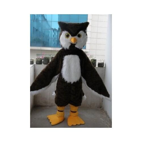 2019 Adults Hot Brown Owl Mascot Costumes Long-haired eagle Halloween Dress Cosplay Unisex Hallowen Gift performance party