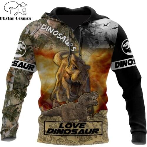 Beautiful Love Dinosaurs 3D ALL OVER Printed Men Hoodie Autumn and winter Unisex Sweatshirt Zip Pullover Casual Streetwear KJ437