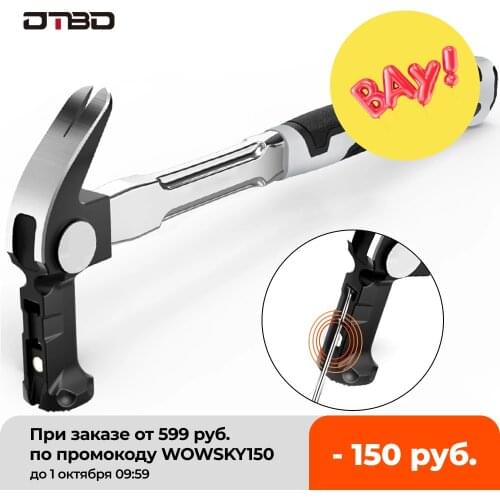DTBD Magnetic Claw Hammer for Woodworking Automatic Nail Suction Hammer Multifunction Non-slip Shockproof Steel Hammer Hand Tool