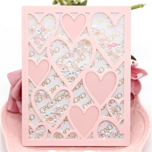 Heart-shaped Frame Metal Cutting Dies Stencils for DIY Scrapbooking Decorative Embossing Paper Card Making Craft