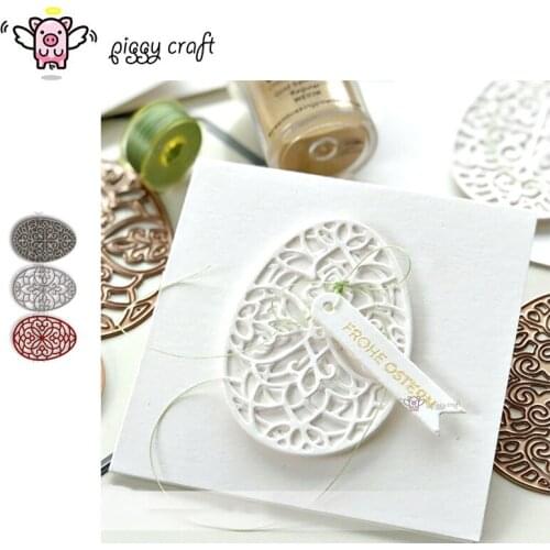 Piggy Craft metal cutting dies cut die mold Easter pattern eggs Scrapbook paper craft knife mould blade punch stencils dies