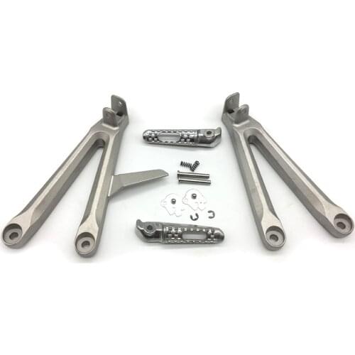 Motorcycle Silver Rear Passenger Foot Pegs Bracket Fit For Honda CBR600RR 2005-2006