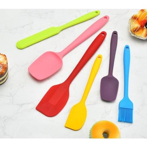 6Pcs/Set Food Grade Silicone Kitchen Utensil Set Heat Resistant Cooking Utensil Baking Utensil Cooking Tools Accessories