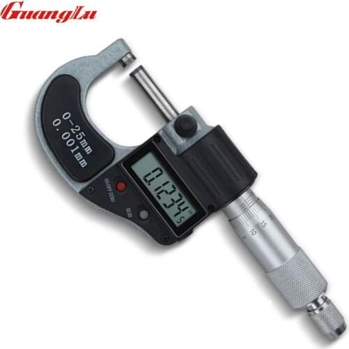 Outside Digital Micrometer 0-25mm/0.001 mm/inch Electronic Stainless Steel Gauge Calipers Measuring Tools