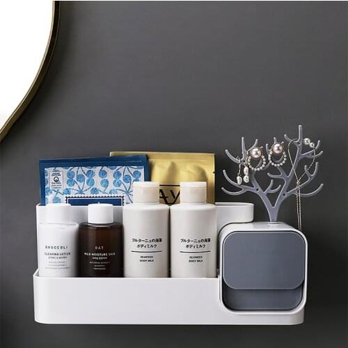 Wall Hanging Cosmetic Storage Rack Multifunctional Tree Branch Storage Holder Household Bathroom Accessories Decorative Shelf