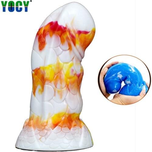 New Big Thick Anal Butt Plug Fantasy Animal Giant Dildo Silicone Penis Male Female Orgasm Sex Toy Massager Realistic Big Dick