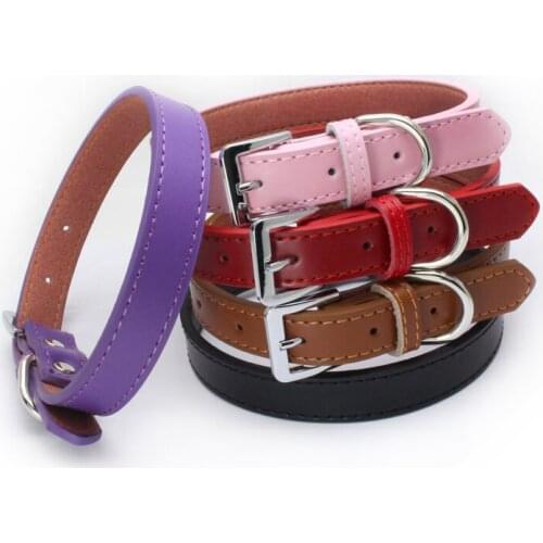 Genuine leather Small Dogs Collars Cat Puppy Animals Accessories Necklace Leather For Pets Collar Chihuahua collier pour chien