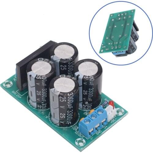 1PCS PW28 Dual Power Filter Power Amplifier Board Rectifier High Current 25A Flat Bridge Unregulated Power Supply Board DIY