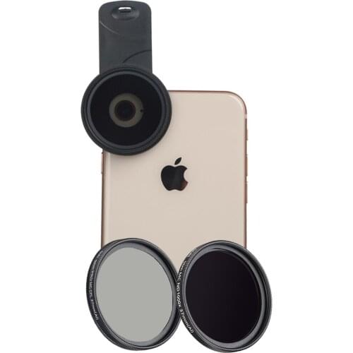 Giai Optical 2 In 1 Mobile Phone Camera Lens Neutral Density Polarizing CPL ND Filter For IOS Android Window Smartphones Tablets