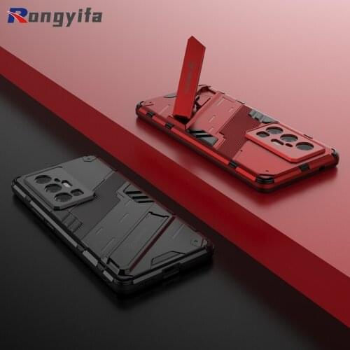 Armor Phone Case For Vivo X70 X60 Pro + Plus V21E Y73 V21 Y51 Y51A Rugged Shockproof Stand Cover
