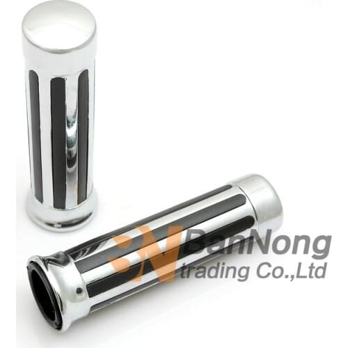Motorcycle 1" 25mm Chrome Modified stripes Handle Grips For HONDA VTX1300 VTX1800 Harley XL883 XL1200 Magna 250 750 Steed