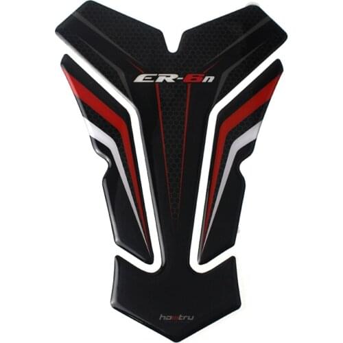 With logo ER-6N New 3D Motorcycle Tank Pad Protector Decal Stickers Case for Kawasaki ER6 ER-6N ER6N Tank