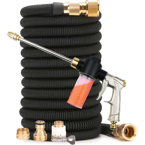 Garden Hose Water Gun Kit Magic Watering Hose For Garden High Pressure Car Washer Hoses Foam spray gun Adjustable Cleaning Tool