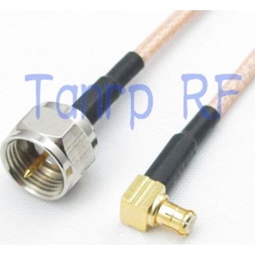 6in F male plug to MCX male right angle RF adapter connector 15CM Pigtail coaxial jumper cable RG316 extension cord