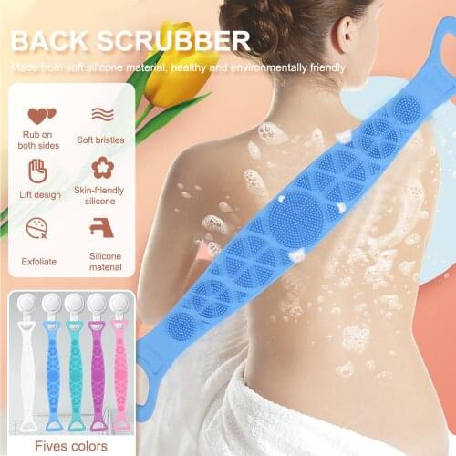 Silicone Bath Towel Bath Scrub Massage Brush Eco-friendly Easy to Clean Massage Bath Brush
