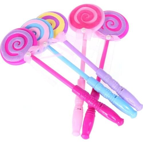 LED Lollipop Fairy Princess Wand Flash Light Glow Stick Party Supplies Lamp Toys