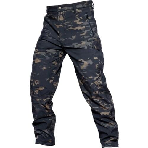 Soft Shell Tactical Camouflage Pants Men Combat Waterproof Military Cargo Warm Fleece Camo Winter Warm Army Modis Trousers