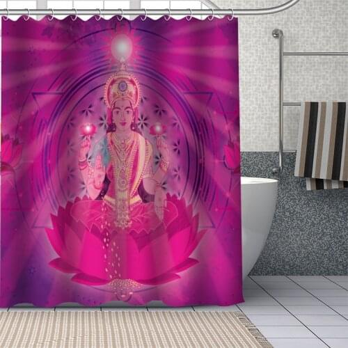 Chakras Shower Curtains Waterproof Fabric Bathroom Decoration Supply Washable Shower Curtain With Bath And Shower