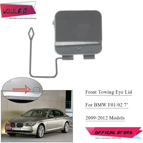 ZUK For BMW F01 F02 730 740 750 760 Front Bumper Towing Hook Cover Hauling Hook Cap Base Color Year 2009-2012 OEM:51117210880