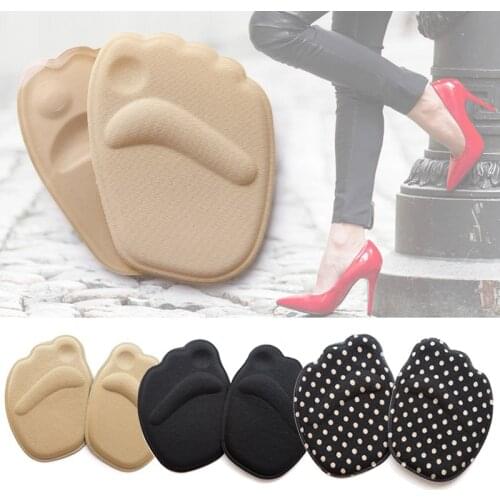 1Pairs Sole High Heel Foot Cushions Forefoot Anti-Slip Breathable Shoes Pad Soft Inserts Insoles