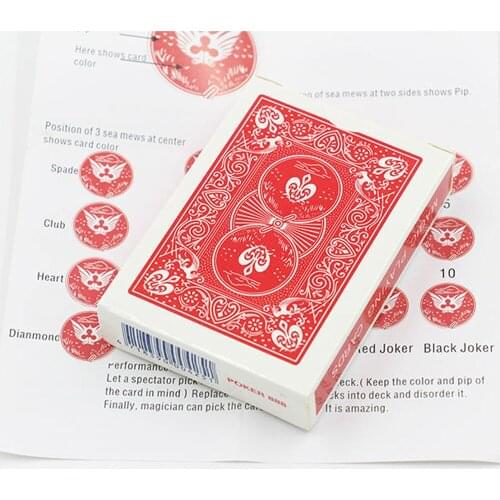 1pcs Marked Poker Cards Magic Props Include English Paper Instruction Close up Street Magic Tricks Magician Gimmick