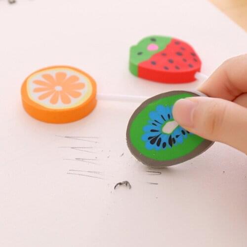 1pc Novelty Kawaii Fruit Pencil Eraser Rubber Office School Supply Student Writing Paiting Stationery Kids Party Creative Gifts