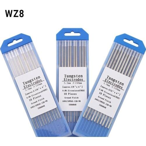 10pcs/Set Tungsten Electrodes TIG Welding Rods WZ8 Argon Arc Zirconium Tungsten Electrode Tungsten Needle 150mm