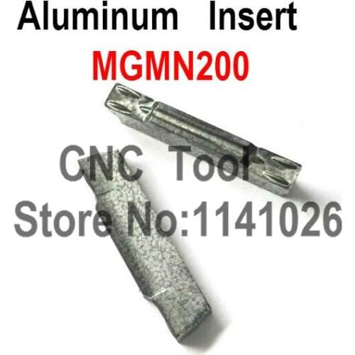 10PCS MGMN200 for Aluminum carbide turning insert ,Factory outlets,cutting insert,cnc,for Grooving Holder MGEHR & MGIVR &MGEVR