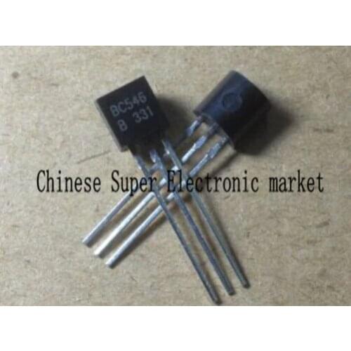 100PCS BC546 BC546B BC556 BC556B each 50pcs 0.1A/65V NPN Low Power Transistor TO-92