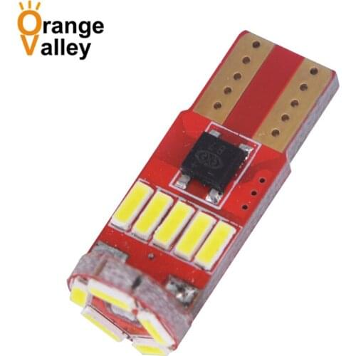 100Pcs Wholesale T10 W5W 15LED 4014 Car Led Wedge Light 12V Marker Side Dome Interior Lamp Reverse License Plate Bulb 15SMD