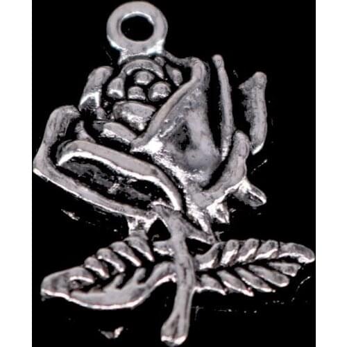 5Pcs Flower Charms for Jewelry Making Charms Pendants Diy Jewelry Findings Accessories Handmade Jewelry 25x17mm