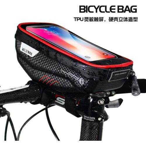6.2inch Mountain Bicycle Bag Rainproof Waterproof Mtb Front Bag Mobile Phone Case Bicycle Top Tube Bag Cycling Accessories HOT