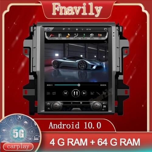 Android 10 Car Radio For Toyota Fortuner - Revo Car Multimedia System Player GPS Navigation Vertical Screen Tesla Style 12.1"