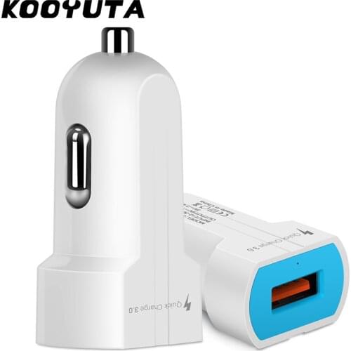 Quick Charge 3.0 single usb car charger QC3.0 USB adapter Fast charging for mobile phone 5V 2.4A MINI car charger for iphone FS