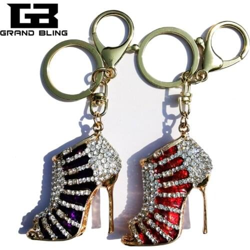 High heel Shoes Style Handbag Charm Accessory 3D Design Key Chain Ornament Gift