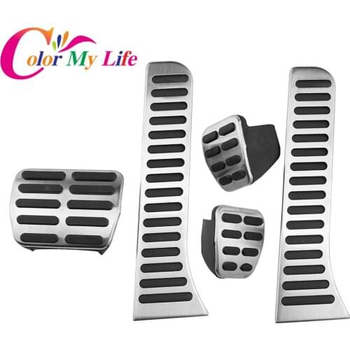 Color My Life Car Gas Pedal Brake Pedals Cover for Volkswagen VW Caddy 2004 - 2015 Auto Pedals Kit Parts