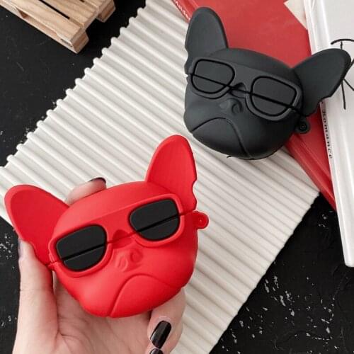 For Huawei FreeBuds Pro 3D Cute Cartoon Bulldog Puppy Earbuds Case for Huawei FreeBuds 3 Dog Wireless Earphone Headset Cover Box