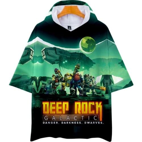 Deep Rock Galactic Game 3D Prints Hooded T-shirts Women/Men Fashion Summer Short Sleeve Tshirt Hot Sale Streetwear Clothes