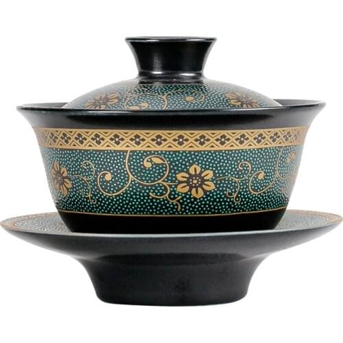 Coarse Porttery Gai Wan VintageTea Tureen Big Tea Bowl Tea Porcelain Pot Set For Travel Beautiful And Easy Kettle