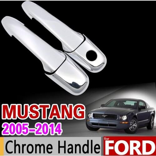 For Ford Mustang 2005-2014 Chrome Handle Cover Trim Set Shelby GT GT500 2006 2008 2010 2012 Car Accessories Sticker Car Styling
