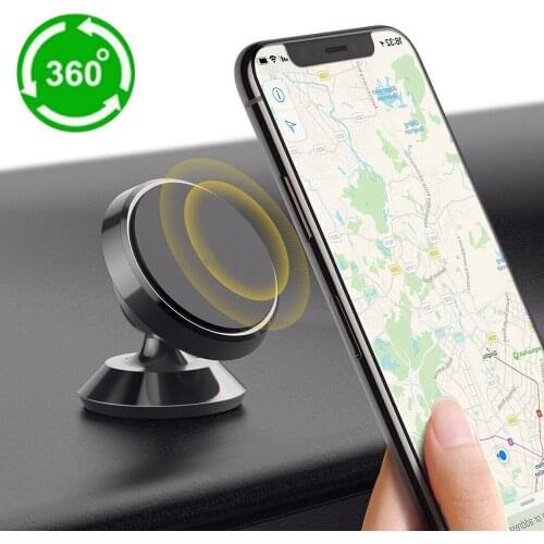 Mayitr Car Cell Phone Magnetic Stand Portable Dashboard Phone Holder Stand 360 Degree Rotatable Adjustable Bracket Accessories