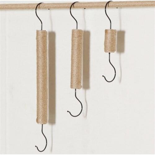 Metal S Hanger Hook Clothing Store Decorative Hemp Rope S Shape Display Holder